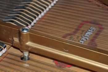 Piano strings and bracing