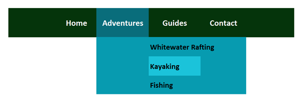 Example of navigation colors